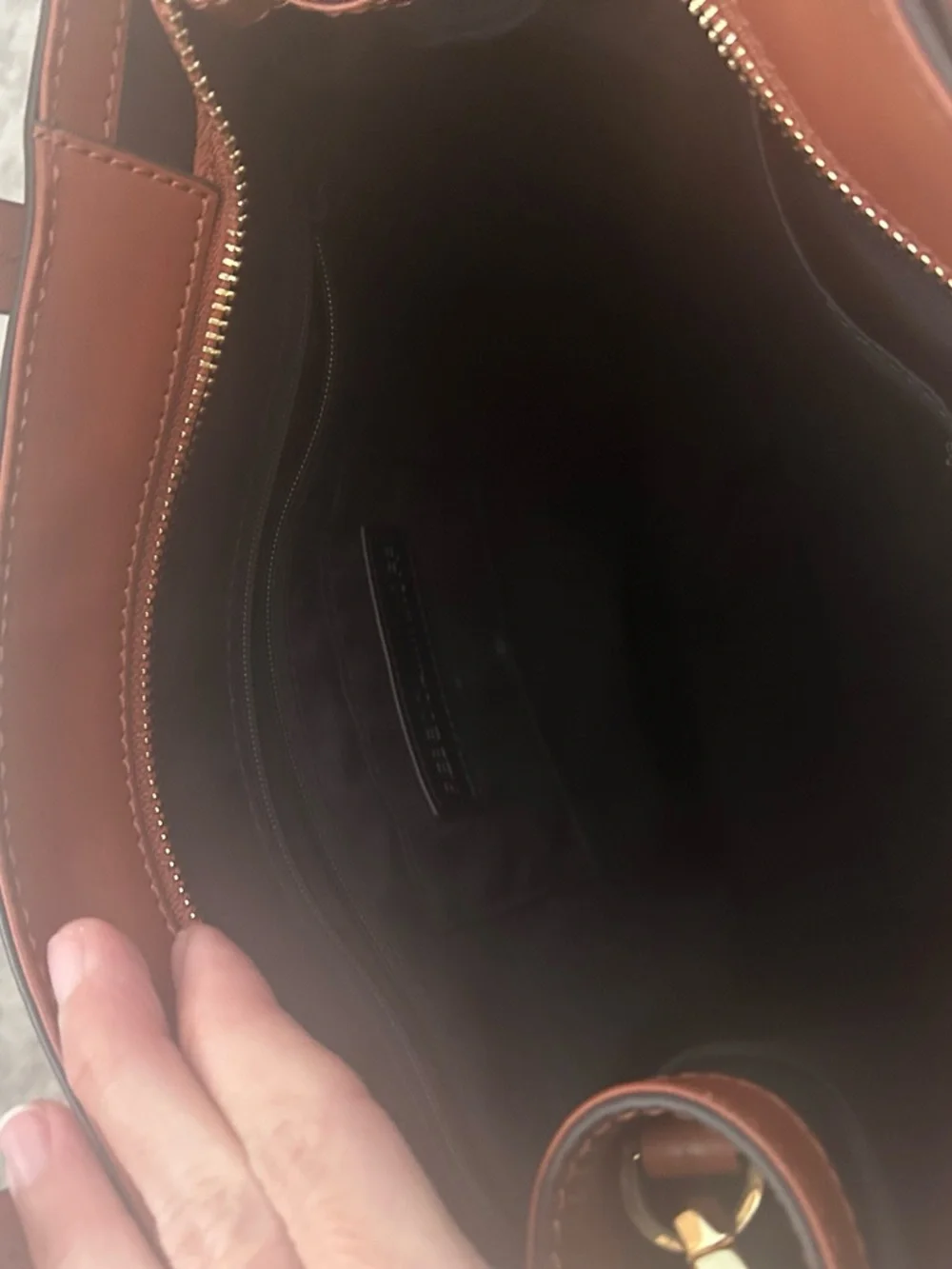 Rebecca Minkoff Florence Cognac Leather Tote with Tassel - Picture 11 of 12